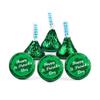 85 Pcs St. Patrick's Day Candy Party Favors - 13.6oz Green Milk Chocolate Kisses view 2