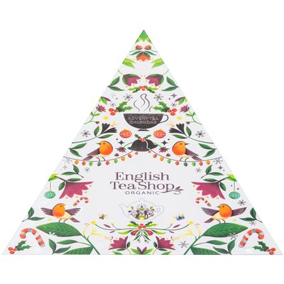 English Tea Shop Advent Calendar Trangular 25 Pyramid Biodegradable Tea Bags