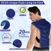 REVIX Large Ice Pack for Back and Shoulder Pain Relief and Ankle Ice Pack Wrap for Injuries, Reusable Gel Cold Pack for Full Back Swelling, Bruises & Sprains and Injury Recovery view 2