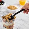 Comfy Package [100 Pack] Basic Black Plastic Spoons, Heavy Duty Disposable Utensils - Perfect for Parties, Events, and Dinner view 2
