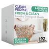 The Clean People Laundry Detergent Sheets - Laundry Soap - Ultra Concentrated, Recyclable Packaging, Stain Fighting - Fresh Scent, 192 Pack view 1