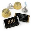 200pcs Personalized 100th Birthday Candy Kit, Chocolate Party Favors for Guests, Candy Buffet Supplies (Custom Wrapped Miniatures, Kisses, Peanut Butter Cups) - 100th view 2
