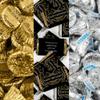 200pcs Personalized Gatsby Birthday Candy Kit, Chocolate Party Favors for Guests, Candy Buffet Supplies (Custom Wrapped Miniatures, Kisses, Peanut Butter Cups) view 1