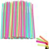 150 Neon Drinking Straws Flexible Plastic Party Home Bar Drink Cocktail Cup Fun view 2