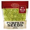 Raw Pumpkin Seeds 5 LB Jumbo Bag - Shelled, AAA Grade, Unsalted, Dry, Vegan, Bulk Bag by Spicy World view 1