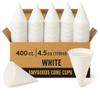 Smygoods Disposable White Paper Cone Cups (Pack of 400-4.5 oz) Eco-Friendly, Leak-Proof, Ideal for Events, Water Coolers, Quick Hydration & Efficient Cleanup view 1