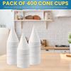 Smygoods Disposable White Paper Cone Cups (Pack of 400-4.5 oz) Eco-Friendly, Leak-Proof, Ideal for Events, Water Coolers, Quick Hydration & Efficient Cleanup view 3