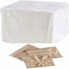 Lunch Napkin Party Kit. Includes 500 Lunch Napkin 1 Ply. 300 Count Wooden Utensils. 100 Forks, 100 Spoons, 100 Knifes. Wooden Cutlery view 1