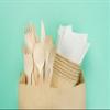 Lunch Napkin Party Kit. Includes 500 Lunch Napkin 1 Ply. 300 Count Wooden Utensils. 100 Forks, 100 Spoons, 100 Knifes. Wooden Cutlery view 3