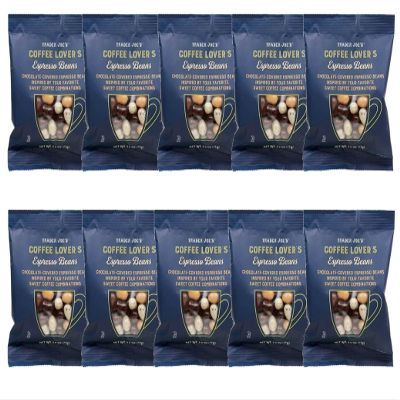 Trader Joe's Coffee Lover's Chocolate-Covered Assorted Espresso Beans - 10 Count (2.5 oz ea)