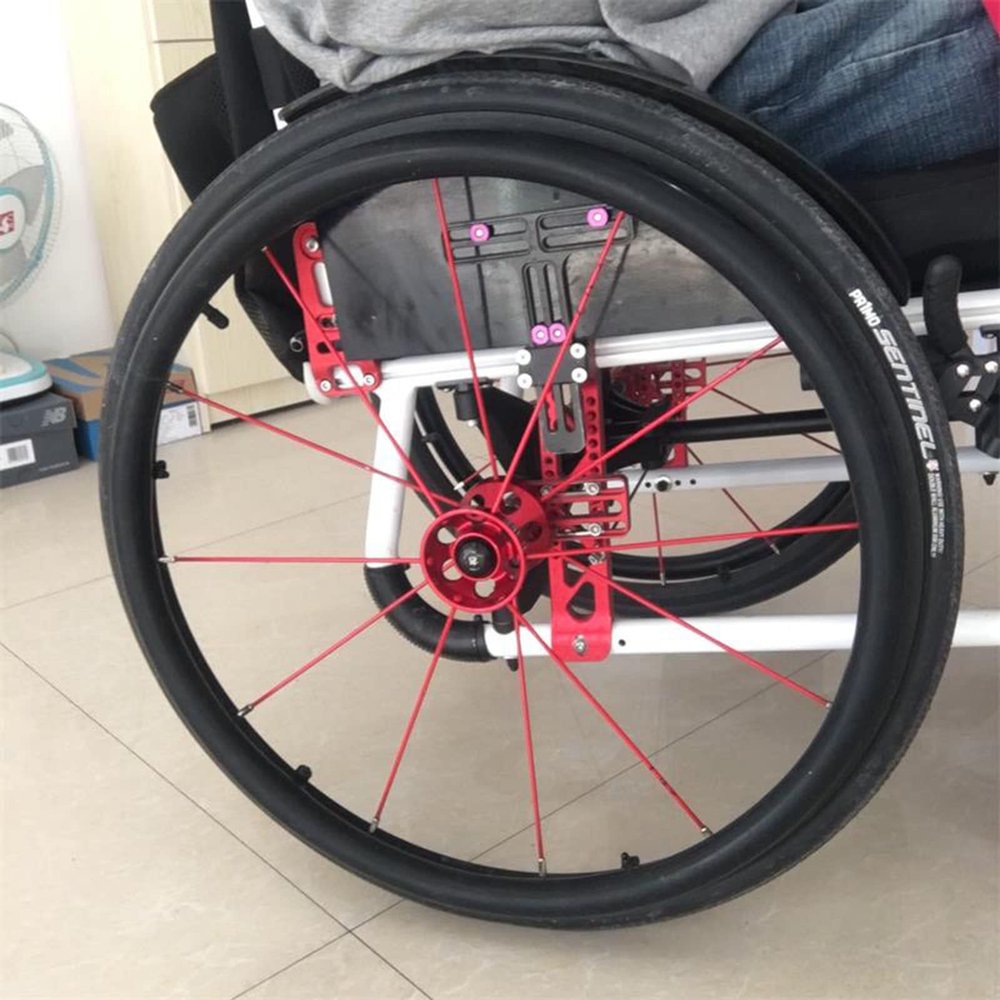 24inch 22inch Rear Wheel Sports Wheelchair Cover, Non-Slip Wear-Resistant Wheelchair Push Rim Covers, Wheelchair Hand Push Protective Sleeve for Improve Grip and Traction,Black-24IN