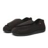 Adjustable Diabetic Slippers Wide, Arthritis Edema Adjustable Closure Toe Swollen Feet Slippers, Comfortable, for Edema Arthritis Fasciitis Swollen Feet ( Color : Coffee color , Foot length : 25cm ) view 1