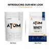 AS-IT-IS Atom Whey Protein 1kg/35.2 Oz With Digestive Enzymes | Usa Labdoor Certified for Accuracy & Purity | Cookies and Cream Flavor | 27g Protein | 5.7g Bcaa view 2