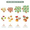 Akeeko Reusable Beeswax Food Wraps - Assorted 9 Packs, Reusable, Plastic-Free Food Storage, 5 Small, 2 Medium, 1 Large, 1 Extra Large Wraps with Cute Fruits Pattern view 2