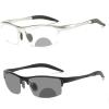 2pcs Transition Photochromic Bifocal Reading Glasses for Men Women Square Sports Aluminum magnesium Sunglasses Readers (2pcs-black&silver, 2.0, multiplier_x) view 1