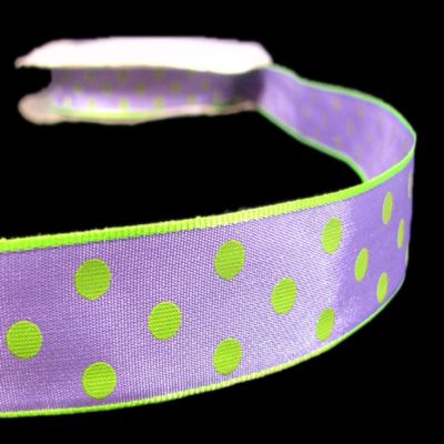 1 Pcs 7/8"W Polka Dot Ribbon Light Purple 5 Yards, Ribbon for Gift Wrapping | #AA120RK