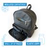 RockaDex Bliss Backpack Bag - Diabetes Supplies Bags Organizer for Blood Sugar Test Strips, Medication, Glucose Meter, Pens, Insulin Syringes, Needles, Lancets. Insulated Bag. (Ebony) view 2