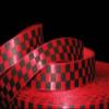 1 Pcs 5/8"W Checkered Checked Satin Ribbon Red Black 5 Yards, Ribbon for Gift Wrapping | #AA120RK view 1