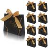 DECHISY 30Pack Small Thank You Gift Bags,Marble Pattern Party Favor Bags with Gold Bow Ribbon,4.5x1.8x3.Inches,Paper Bags for Birthday Wedding Bridesmaid Holiday Valentines Day (Black) view 1