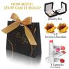 DECHISY 30Pack Small Thank You Gift Bags,Marble Pattern Party Favor Bags with Gold Bow Ribbon,4.5x1.8x3.Inches,Paper Bags for Birthday Wedding Bridesmaid Holiday Valentines Day (Black) view 4