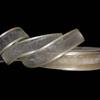 1 Pcs 7/8"W Striped Ribbon Ivory Satin Sheer Metallic Gold 5 Yards, Ribbon for Gift Wrapping | #AA120RK view 1