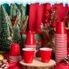 Lilymicky 300 PACK 2 oz Plastic Shot Glasses, Red Disposable Shot Cups, Mini Red Shot Cups, 2 oz Party Cups for Halloween Christmas Party view 3