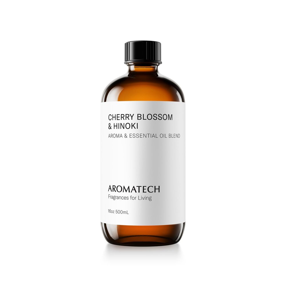 AromaTech Cherry Blossom & Hinoki Aroma Oil for Scent Diffuser (16 Fl Oz (Pack of 1))