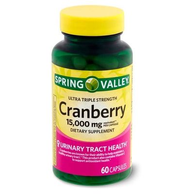 4 Set- Spring Health Spring Valley Ultra Triple Strength Cranberry Dietary Supplement, 15,000 mg, 60 Count + Your Vitamin Guide, 60 Count (Pack of 1)