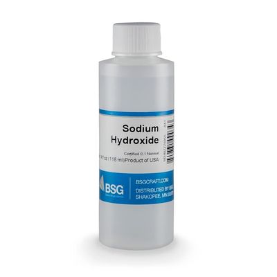 Sodium Hydroxide 4oz Reagent for BSG Acid Test Kit Certified 0.1 Normal