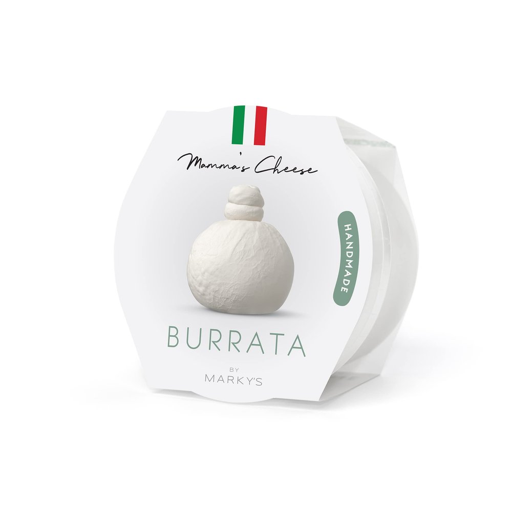Mamma's Burrata Mozzarella Italian Cheese - 8 oz / 227 g (Pack of 6)