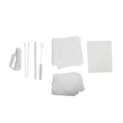 Dynarex 35001 Tracheostomy Care Kit, Three Compartment Tray with Vinyl Gooves, Pack of 20