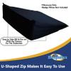 Bed Wedge Pillow Cover for Sleepnitez 8" Wedge Pillow, Loose Fitting 100% Egyptian Cotton Pillowcase. Dark Gray. Zip Closure for Easy Removal. view 4