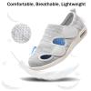 Extra Wide Width Walking Edema Diabetic Shoes, Lightweight Breathable Adjustable Closures Swollen Feet Arthritis Orthopedic Footwear, Indoor Outdoor Leisure Sneakers (Darkgrey 40 EU) view 3