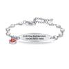 mnmoom Medical Alert Bracelets for Women Stainless steel Heart Medical ID bracelets with Free Engraving (Eye-Steel/customize) view 1