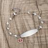 mnmoom Medical Alert Bracelets for Women Stainless steel Heart Medical ID bracelets with Free Engraving (Eye-Steel/customize) view 2