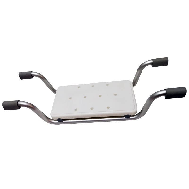 Aluminium Bath Bench, Adjustable Bathtub Seat for Elderly, 74-82cm, Plastic Bathtub Seat for Elderly, Disabled, Handicapped, 300 LBS Load