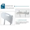 Bathtub Shower Chair Seat Bench with Removable Back, Aluminium Suspended Bath Seat, 139KG Load, for Elderly Disabled Aid view 2