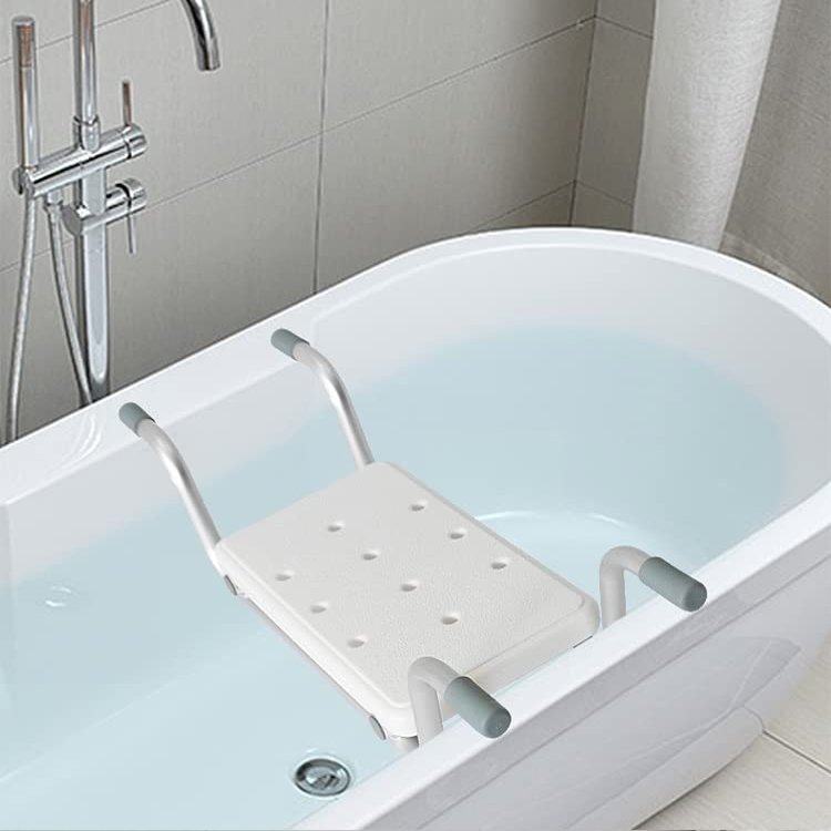 Portable Shower Bench, Shower Bath Seat, Width Adjustable, Suspended Bath Seat Non-Slip Bathtub Frame Shower Chair, 300 LBS Load