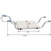 Portable Shower Bench, Shower Bath Seat, Width Adjustable, Suspended Bath Seat Non-Slip Bathtub Frame Shower Chair, 300 LBS Load view 3