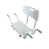 Suspended Shower Chair Bath Seat, Bathroom Bathtub Chair Home No-Slip Safety, with Removable Back, Aluminium Frame view 1