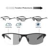 2pcs Transition Photochromic Bifocal Reading Glasses for Men Women Square cycling Sports Sunglasses Readers 0~+4.00 (2pcs-black&silver, 3.25, multiplier_x) view 2