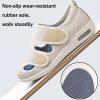 Extra Wide Width Walking Edema Diabetic Shoes, Lightweight Breathable Adjustable Closures Swollen Feet Arthritis Orthopedic Footwear, Indoor Outdoor Leisure Sneakers (Grey 39 EU) view 4