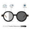 2PCS Small Transition Photochromic Bifocal Reading Glasses for Women men round UV Protection Readers driving Sunglasses (2pcs-black&leopard, 3.5, multiplier_x) view 3