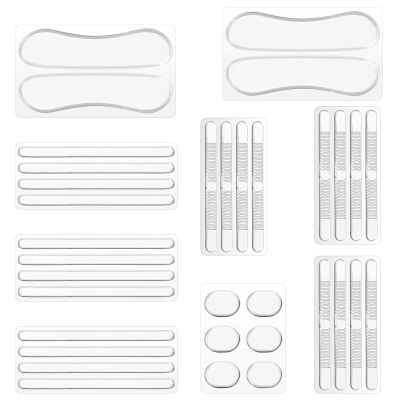 34 Pcs High Cushion Inserts, Sling Shoe Grip for Sandals & Backs, Women's Strap Cushion Inserts, Silicone Thin Heel Straps for High Heels & More