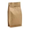 50 Pieces 1 Kg Kraft Paper Stand Up Coffee Bag/Flat Bottom Pouch with Air Release Valve and Reusable Side Zipper. (50pcs, 2.2lb/32oz/1kg) view 1