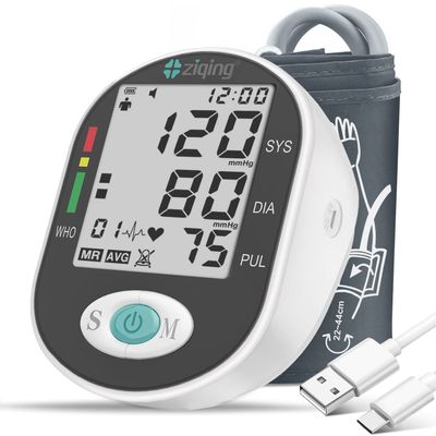 Blood Pressure Monitors, Bp Monitor - Blood Pressure Machine Large Cuff Blood Pressure Monitor Upper Arm Cuff 8.7''-17.3'', Large Screen, 2 Users Total 198 Memories