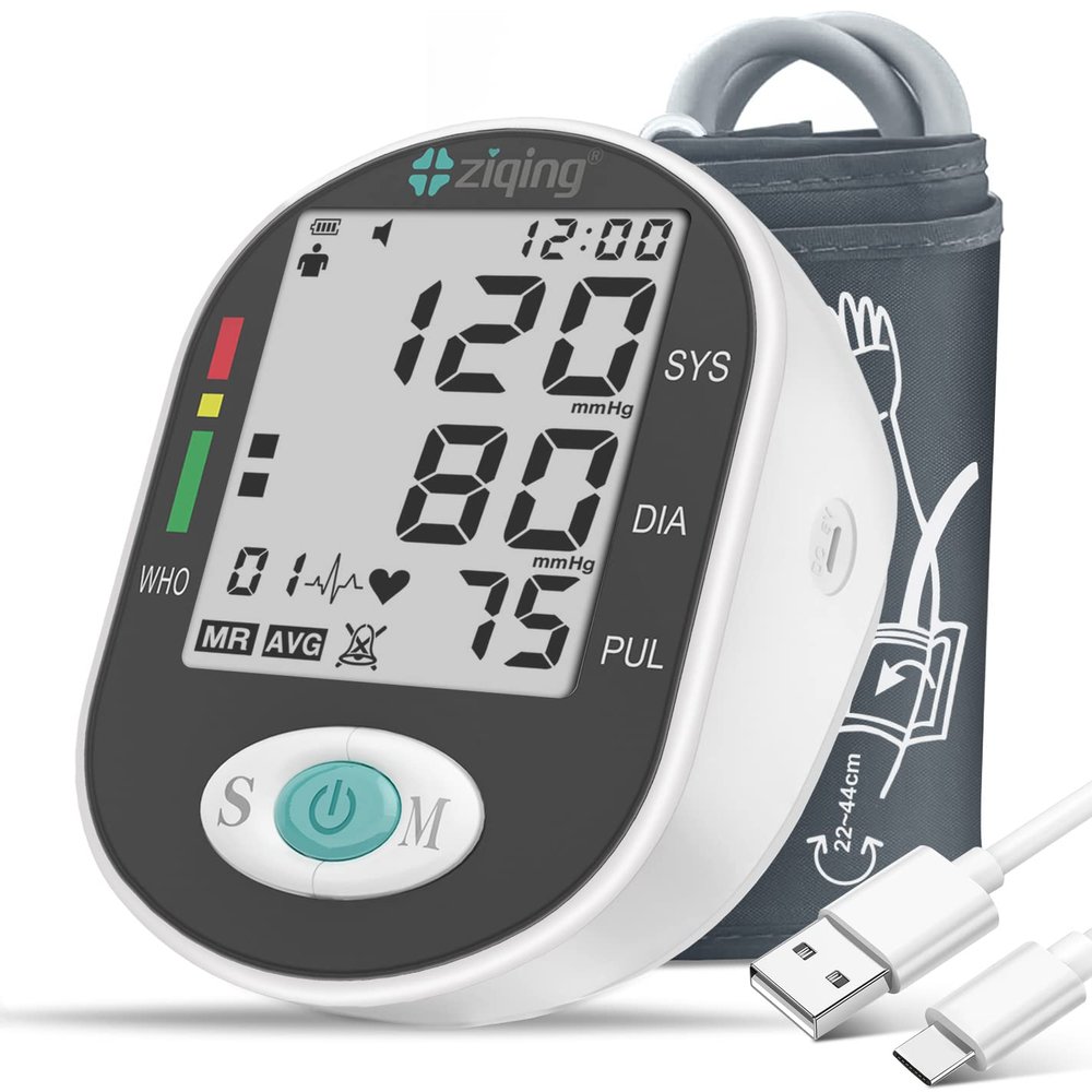 Blood Pressure Monitors, Bp Monitor - Blood Pressure Machine Large Cuff Blood Pressure Monitor Upper Arm Cuff 8.7''-17.3'', Large Screen, 2 Users Total 198 Memories