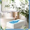 Yexiya 200 Pcs Paper Guest Towels Disposable Hand Towels Bathroom Guest Napkins Disposable Decorative Bathroom Napkins for Powder Room Wedding Holiday Birthday Baby Bridal Shower (White Dark Blue) view 4