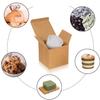 DOYIDE 100 Pack Small Gift Boxes, 4x4x4 Inches Favor Boxes Brown Paper Gift Boxes with Lids for Presents, Crafting, Cupcake Boxes, Gifts, Candy Boxes for Wedding Party Bridal Shower Baby Shower Favors view 4