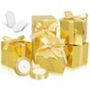 DOYIDE 100 Pack Small Gift Boxes, 3x3x3 Inches Favor Boxes Gold Paper Gift Boxes with Lids for Presents, Crafting, Cupcake Boxes, Gifts, Candy Boxes for Wedding Party Bridal Shower Baby Shower Favors view 1